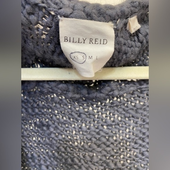 COPY - BILLY REID Gray Wool knitted Tunic Cardigan Sweater - Picture 2 of 9